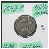 1943-P 35% Silver War Nickel