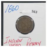 1860 Indian Head Penny One Cent