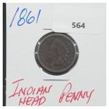 1861 Indian Head Penny One Cent