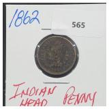1862 Indian Head Penny One Cent 1862 Indian Head Penny One Cent