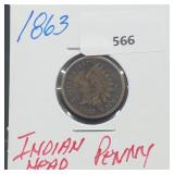 1863 Indian Head Penny One Cent 1863 Indian Head Penny One Cent