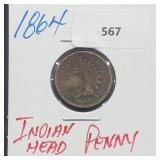 1864 Indian Head Penny One Cent