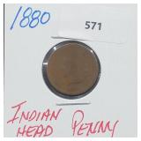 1880 Indian Head Penny One Cent