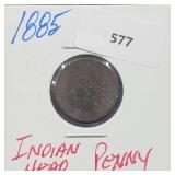 1885 Indian Head Penny One Cent