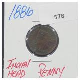 1886 Indian Head Penny One Cent