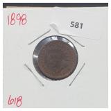 1898 Indian Head Penny One Cent