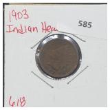 1903 Indian Head Penny One Cent