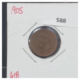 1905 Indian Head Penny One Cent