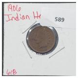 1906 Indian Head Penny One Cent