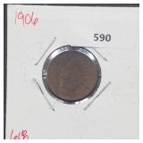 1906 Indian Head Penny One Cent