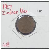1907 Indian Head Penny One Cent 1907 Indian Head Penny One Cent