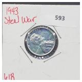 1943 Steel War Penny One Cent