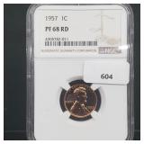 NGC 1957 PF68RD Wheat Penny One Cent