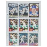 18 Baseball Cards Mattingly,Boggs,Ripken Jr,etc