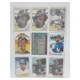 16 Baseball Cards Henderson,Jackson,Schmidt,etc