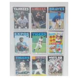 18 Baseball Cards Jackson,Fisk,Carew,etc