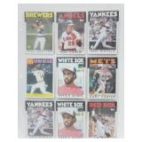 18 Baseball Cards Carew,Molitor,Carlton,etc