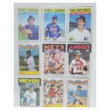 18 Baseball Cards Gooden,Rice,Yount,etc