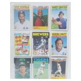 18 Baseball Cards Winfield,Brett,Carew,etc