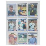 18 Baseball Cards Yastrzemski,Jenkins,Trammell,etc