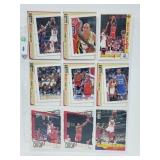 9 Basketball Cards Jordan,Dumars,Payton,etc