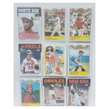 17 Baseball Cards Carew,Fisk,Molitor,etc