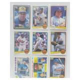 18 Baseball Cards Sax,Niekro,Molitor,etc