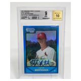 2007 Bowman Chrome C. Mortensen AUTO Beckett 9