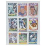 18 Baseball Cards Wilson,Trammell,Rice,etc
