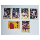 Six Chicago Bulls/Michael Jordan Basketball Cards