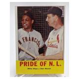 1963 Topps #138 Musial/Mays Pride of the NL
