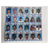 1988 Chef Boyardee Baseball Uncut Sheet