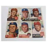 1953 Topps Baseball - 6 Cards No Dups