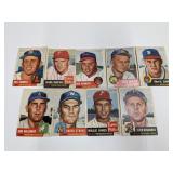 1953 Topps Baseball - 9 Cards No Dups