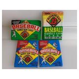 (4) Sealed 1989-1991 Bowman Baseball Card Packs