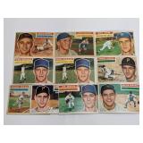 1956 Topps - 10 Different Cards No Creases/No Dups