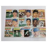1956 Topps - 10 Different Cards No Creases/No Dups