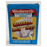 1988 Topps Woolworth Baseball Highlights Cards