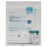 7.52ct Oval Cabochon Aquamarine Cert & Appraisal