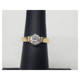 14K YG .75 +/-Diamond Solitaire Ring