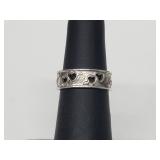 .925 Sterling Silver "Hearts" Ring