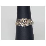 .925 Sterling Silver Heart Ring