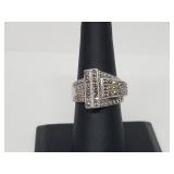 .925 Sterling Silver German Marcasite Ring