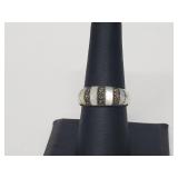 .925 Sterling Silver Marcasite/Mother of Pearl Rin