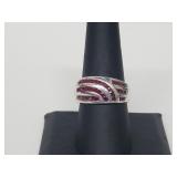 .925 Sterling Silver Ruby Ring