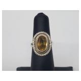 .925 Sterling Silver Citrine Ring