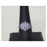 .925 Sterling Silver Amethyst Ring