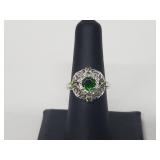 .925 Sterling Silver Emerald Ring