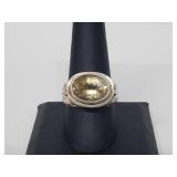 18K/.925 Sterling Silver Gemstone Ring