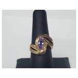 Vermeil/.925 Sterling Silver Amethyst Ring